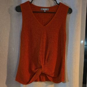 Womens Orange Sweater Tank